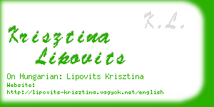 krisztina lipovits business card